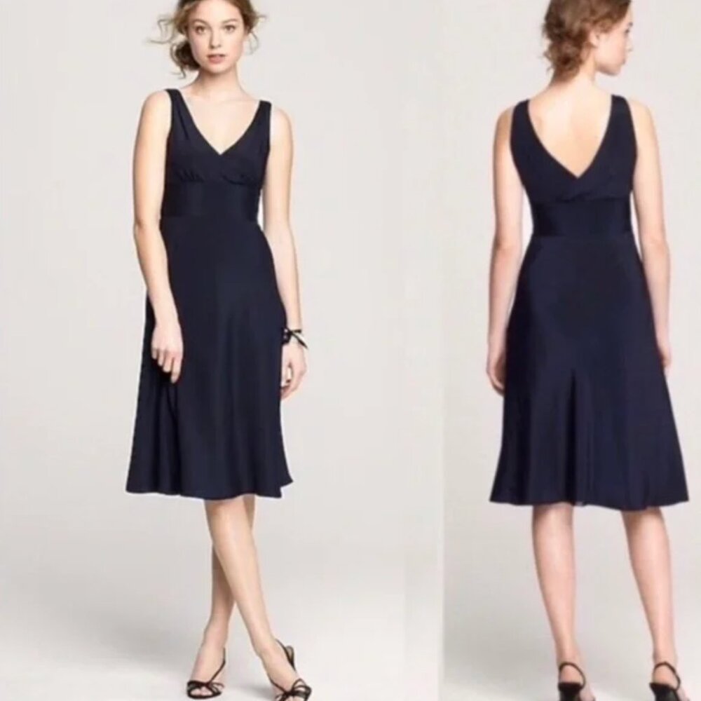 J.Crew silk crepe A-line dress